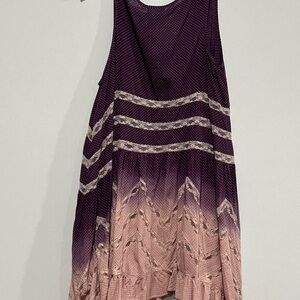Free People Purple and Pink Tunic
